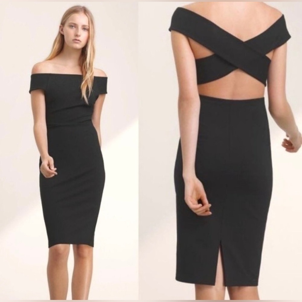 Elegant Black Off-Shoulder Dress